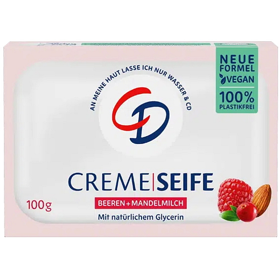 CD Creme Seife Mandlový mlékem a Malina glycerinové toaletní mýdlo 100 g