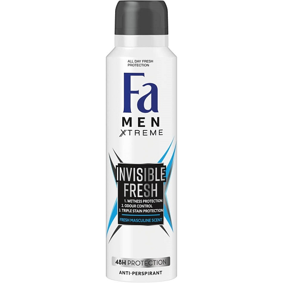 Fa Men Xtreme Invisible Fresh 48h antiperspirant deodorant sprej pro muže 150 ml