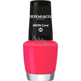 Dermacol Neon Nail Polish Neonový lak na nehty 30 Neon Coral 5 ml