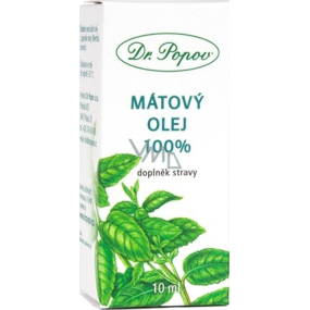 Dr. Popov Olej mátový 100% pro správné trávení a zdravé dýchací cesty doplněk stravy 10 ml