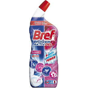 Bref WC żel Power Aktiv Żel Kwiatowy z odświeżaczem, 700 ml