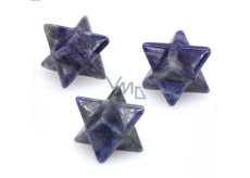 Sodalit merkaba hmatka z kamienia naturalnego 13 mm, kamień komunikacji
