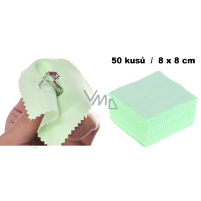 Ściereczka czyszcząca - wężyk na srebro zielona 8 x 8 cm 50 sztuk Ściereczka czyszcząca - wężyk na srebro zielona 8 x 8 cm 50 sztuk