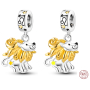 Zawieszka ze srebra próby 925 Luminozní - Znak zodiaku Lew, element do bransoletki