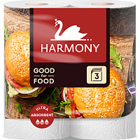 Harmony Good For Food Burger 3-warstwowe papierowe ręczniki 16,5 m, 2 rolki