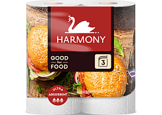 Harmony Good For Food Burger 3-warstwowe ręczniki papierowe 16,5 m, 2 rolki