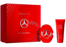 Mercedes-Benz Woman In Red woda perfumowana 90 ml + mleczko do ciała 100 ml, zestaw prezentowy dla kobiet