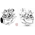 Charm Srebrny 925 Disney Przygoda z Mickey Mousem i Minnie. Koralek na bransoletkę podróżniczą