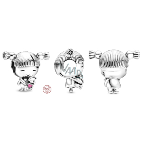 Charm Srebrna 925 Holčička z warkiem, koralik na bransoletkę, rodzina Charm Srebrna 925 Holčička z warkiem, koralik na bransoletkę, rodzina