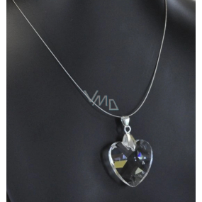 Kryształowe szkło czyste, Serce na sznurku Kryształowe szkło czyste, Serce na sznurku