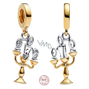 Charm Sterlingové stříbro 925 Disney, Kráska a zvíře, Lumière – kouzelný svícen, přívěsek na náramek film Charm Sterlingové stříbro 925 Disney, Kráska a zvíře, Lumière – kouzelný svícen, přívěsek na náramek film