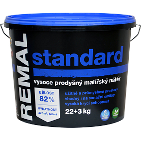 REMAL Standard wysoce przepuszczalna farba na ścianę, 22+3 kg