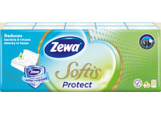 Zewa Softis Protect chusteczki papierowe 4-warstwowe, 10× 9 sztuk
