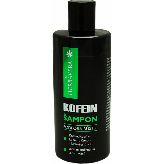 Herbavera szampon kofeinowy na wspieranie wzrostu włosów, 300 ml