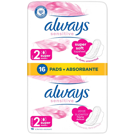 Always Sensitive Ultra super plus wkładki higieniczne 2 x 8 sztuk