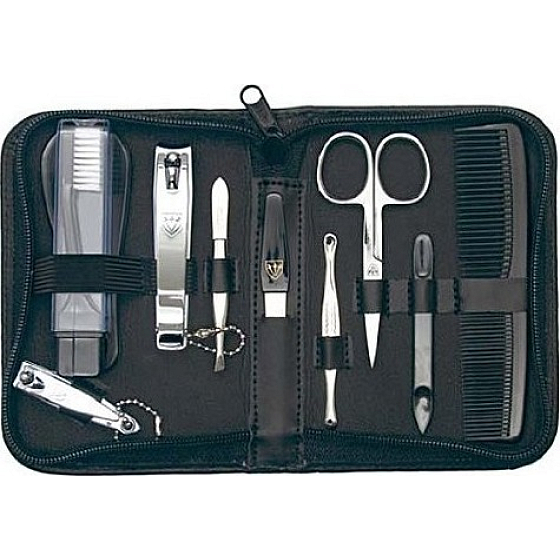 Kellermann 3 Swords Luxusní manikúra 10 dílná Artical Leather Travelling Kit