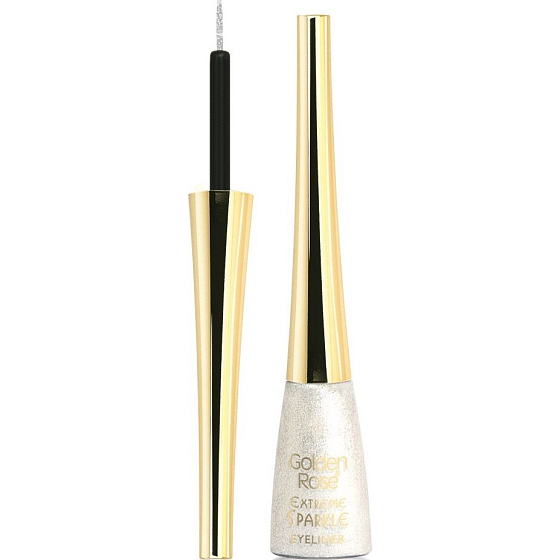 Golden Rose Extreme Sparkle Eyeliner oční linky 001 stříbrné 5,5 ml