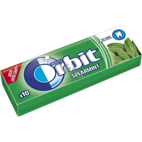 Wrigleys Orbit Spearmint gumy do żucia bez cukru drażetki 10 sztuk 14 g