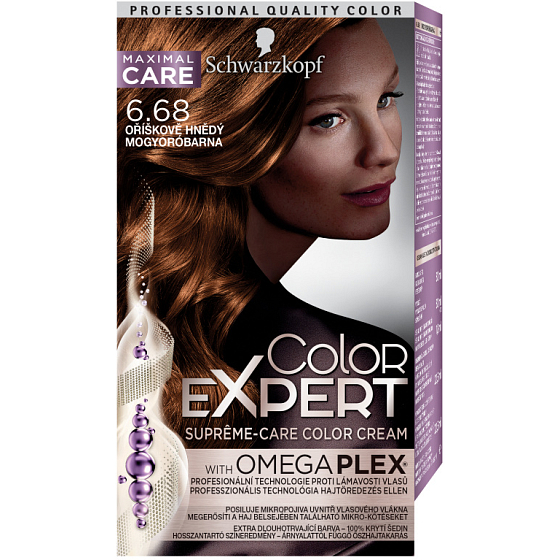 Schwarzkopf Color Expert barva na vlasy 6.68 Oříškově hnědý
