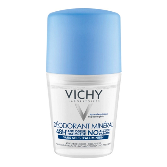 Vichy Mineral 48h deodorant antiperspirant roll-on bez alkoholu pro unisex 50 ml