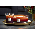 WoodWick Trilogy Holiday Cheer - Sváteční radost vonná svíčka s dřevěným širokým knotem a víčkem loď 453 g