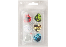 Flitry serduszka 5 mm, kolorowy mix 18 g