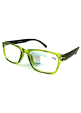 Berkeley Čtecí dioptrické brýle +3,0 plast průhledné zelené, černé stranice 1 kus MC2166