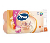 Zewa Deluxe Aqua Tube Kaszmirowy Brzoskwiniowy perfumowany papier toaletowy 150 arkuszy 3-warstwowy 8 sztuk, rolka, którą możesz spłukać