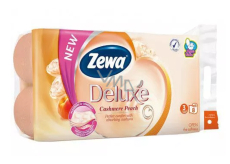 Zewa Deluxe Aqua Tube Kaszmirowy Brzoskwiniowy perfumowany papier toaletowy 150 arkuszy 3-warstwowy 8 sztuk, rolka, którą możesz spłukać
