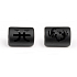 Onyx Ryby znak zodiaku, zawieszka do bransoletki naturalny kamień, wielkość 10 mm 1 sztuka, kamień żywy czarny