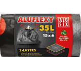 Alufix worki na odpady, zasuwane, 28µ , 53 x 60 cm, 35 l, 15 sztuk