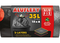 Alufix worki na odpady, zasuwane, 28µ , 53 x 60 cm, 35 l, 15 sztuk