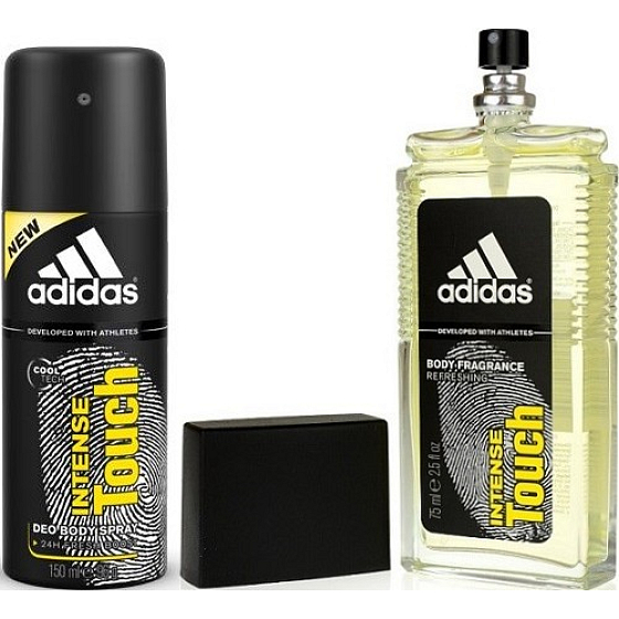 Adidas Intense Touch parfémovaný deodorant sklo pro muže 75 ml + deodorant sprej 150 ml, kosmetická sada