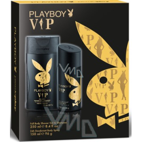 Playboy Vip for Him deodorant sprej 150 ml + sprchový gel 250 ml, kosmetická sada Playboy Vip for Him deodorant sprej 150 ml + sprchový gel 250 ml, kosmetická sada