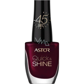 Astor Quick & Shine Nail Polish lak na nehty 302 Glass Of Wine 8 ml