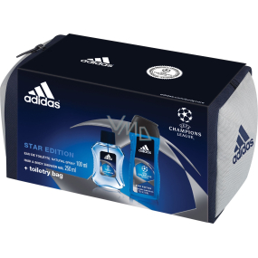 Adidas Champions League Star Edition toaletní voda 100 ml + sprchový gel 250 ml + etue, pro muže dárková sada Adidas Champions League Star Edition toaletní voda 100 ml + sprchový gel 250 ml + etue, pro muže dárková sada