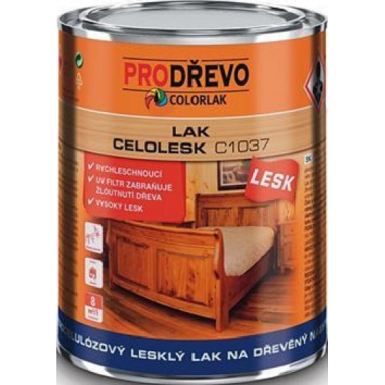 Colorlak Celolesk C1037 nitrocelulózowy lak wysoki połysk na meble drewniane 0,35 l