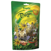Tropifit Degu Pełnowartościowa karma z dodatkiem kory i gałązek owocowych drzew dla degu 400 g, exp. 02/2026