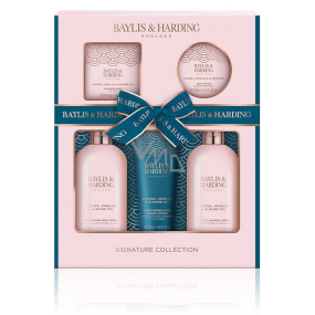 Baylis & Harding Jojoba, wanilia i olej migdałowy żel myjący 300 ml + krem pod prysznic 300 ml + mleczko do rąk i ciała 130 ml + mydło toaletowe 150 g + masło do ciała 100 ml, zestaw kosmetyków dla kobiet
