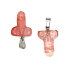 Kryształ różowy Penis pro szczęście, přívěsek ručně broušený cca 11 x 22 mm, kámen kamenů