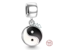 Zawieszka ze srebra 925 Yin i Yang, charms do bransoletki symbol