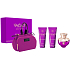 Versace Dylan Purple parfémovaná voda 100 ml + tělové mléko 100 ml + sprchový gel 100 ml + dámská kabelka, dárková sada pro ženy