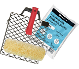 Spokar Plus żółtozielony wałek do malowania, 250 mm + uchwyt, folia, kratka