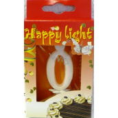 Happy light Świeczka urodzinowa cyfra 0 w pudełku
