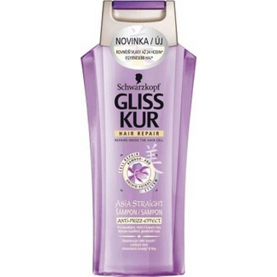 Gliss Kur Asia Straight regenerašví šampon pro rovný vlas 250 ml