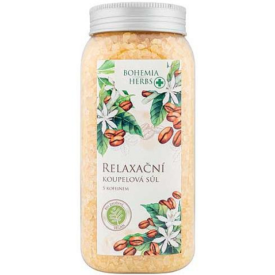 Bohemia Gifts Kofein a Glycerin relaxační sůl do koupele 900 g