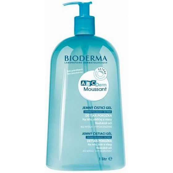 Bioderma ABCDerm Moussant jemný čisticí gel pro děti 1 l
