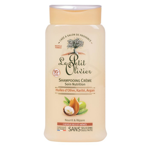 Le Petit Olivier Oliva, bambucké máslo a arganový olej šampon pro suché a lámavé vlasy 250 ml