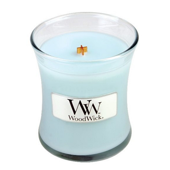 WoodWick Pure Comfort - Čistota a pohodlí vonná svíčka s dřevěným knotem a víčkem sklo malá 85 g