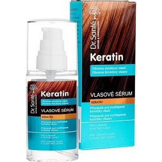 Dr. Santé Keratin Hair serum dla łamliwych, matowych włosów 50 ml
